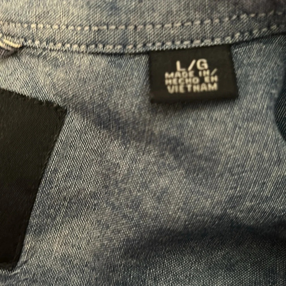 Weatherproof men’s blue plaid long sleeve button down flannel shirt size large - Picture 7 of 8